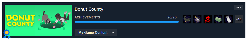 Donut County, 20 achievements