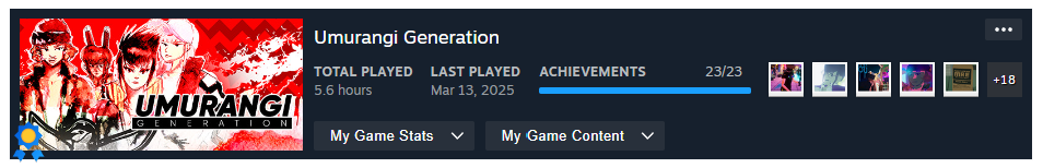 Umurangi Generation, 23 achievements